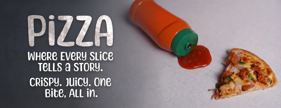 Crusty5 pizza — where every slice tells a story. Crispy, juicy, one bite, all in.