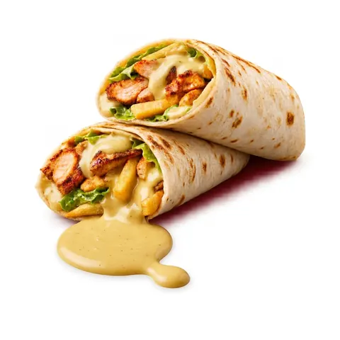 Wrap Guru from Crusty5 — zinger with Crusty special sauce, deli sauce and mixed vegetables